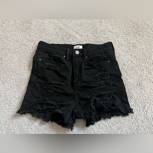 Denim shorts women jeans black stretchy pants 5/27